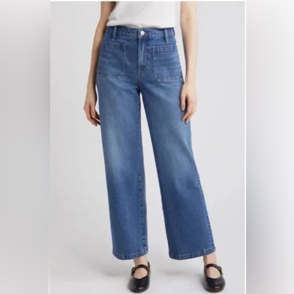 New With Tags NWT Madewell Perfect Vintage Wide-Leg Jeans Size 28